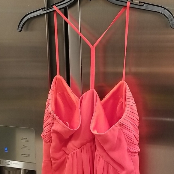 💕Lulu's💕 Pleats Don't Leave Red Coral Maxi Dress - Picture 10 of 12